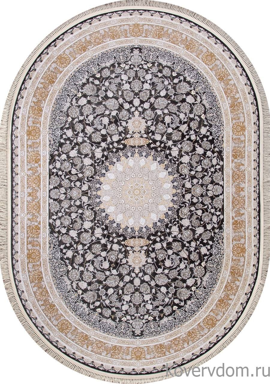 Ковер FARSI 1200 G142 DARK GRAY Овал