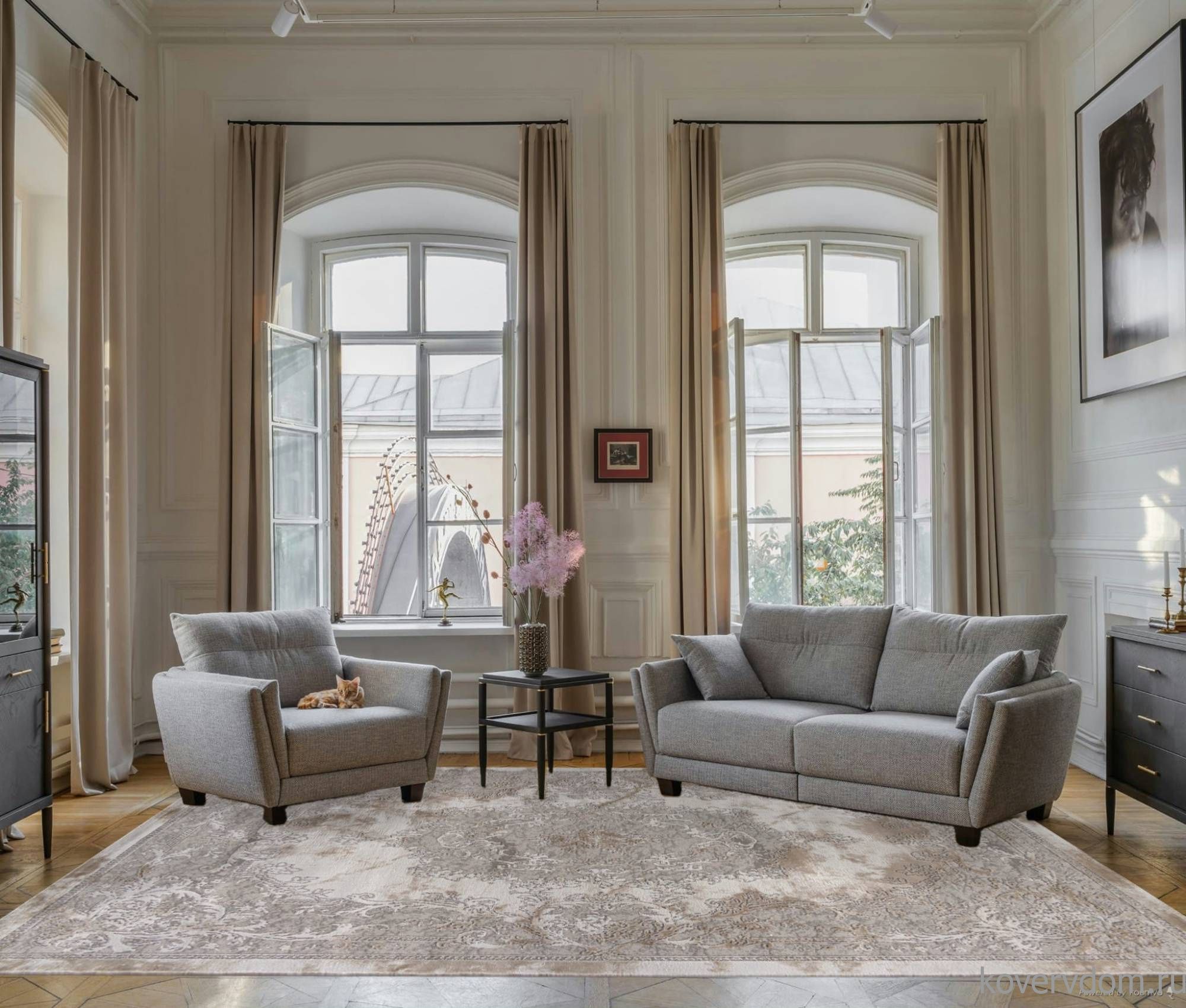 Ковер LUCCI P0047 WHITE / L.BEIGE