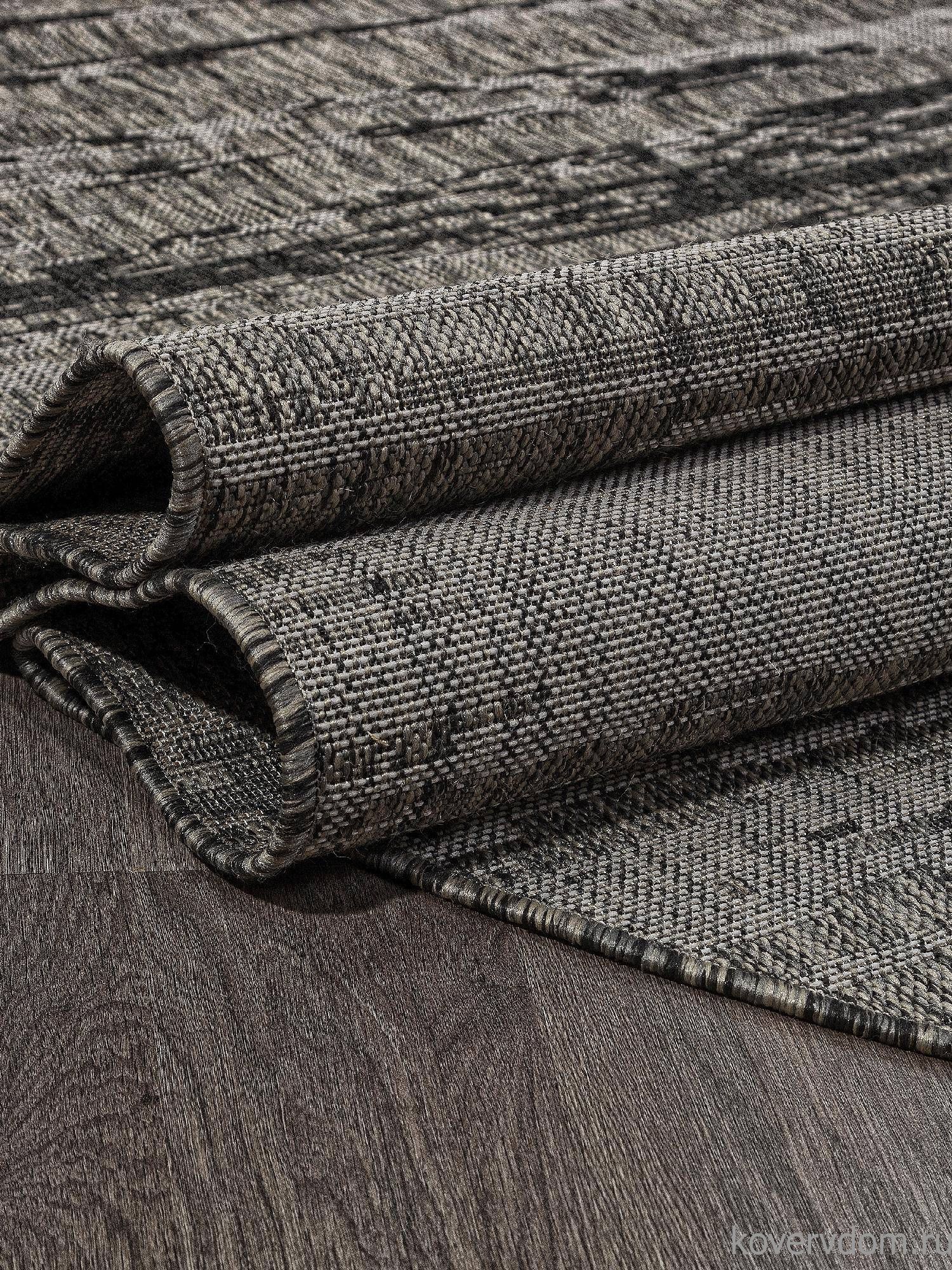 Ковер-циновка KAIR-A S143 BLACK-GRAY Овал