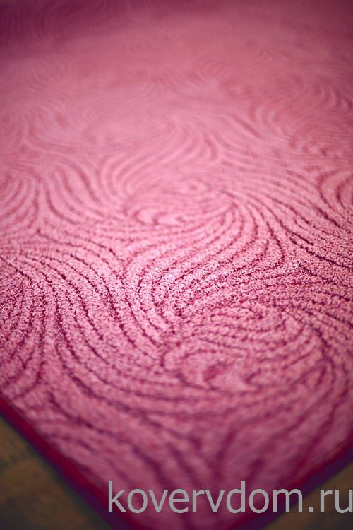 Однотонный ковер-палас Flamingo 380 красно-сиреневый