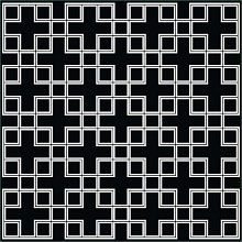 Ковер черный SCANDINAVIAN 88601-06 квадрат
