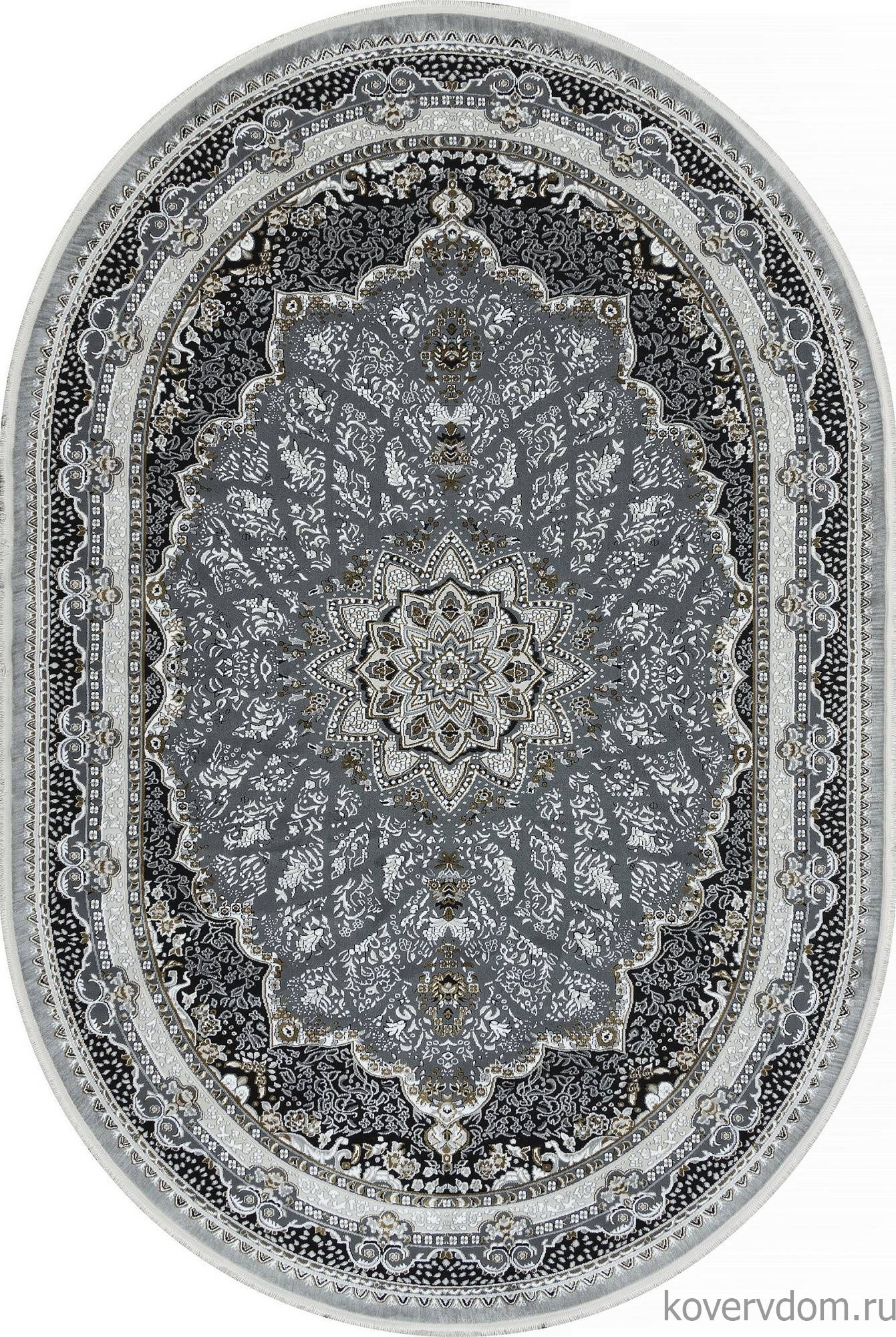 Ковер MIRAY O1463 091 BLACK Овал