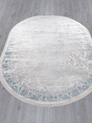 Ковер EFSAN L252A CREAM SHRINK / BLUE FDY Овал