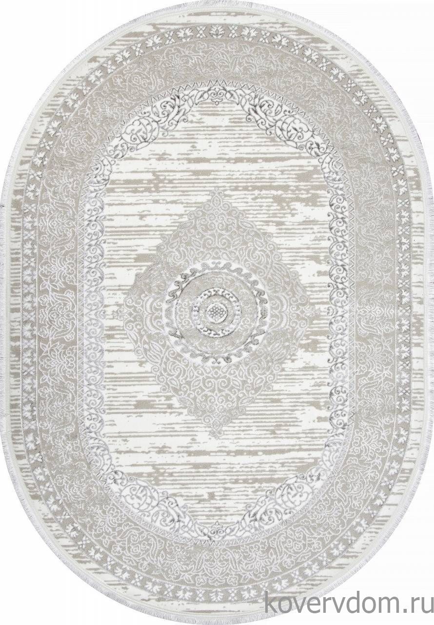 Ковер ALFANI Q012A GREY FDY / CREAM SHRINK Овал Ковер ALFANI Q012A GREY FDY / CREAM SHRINK Овал