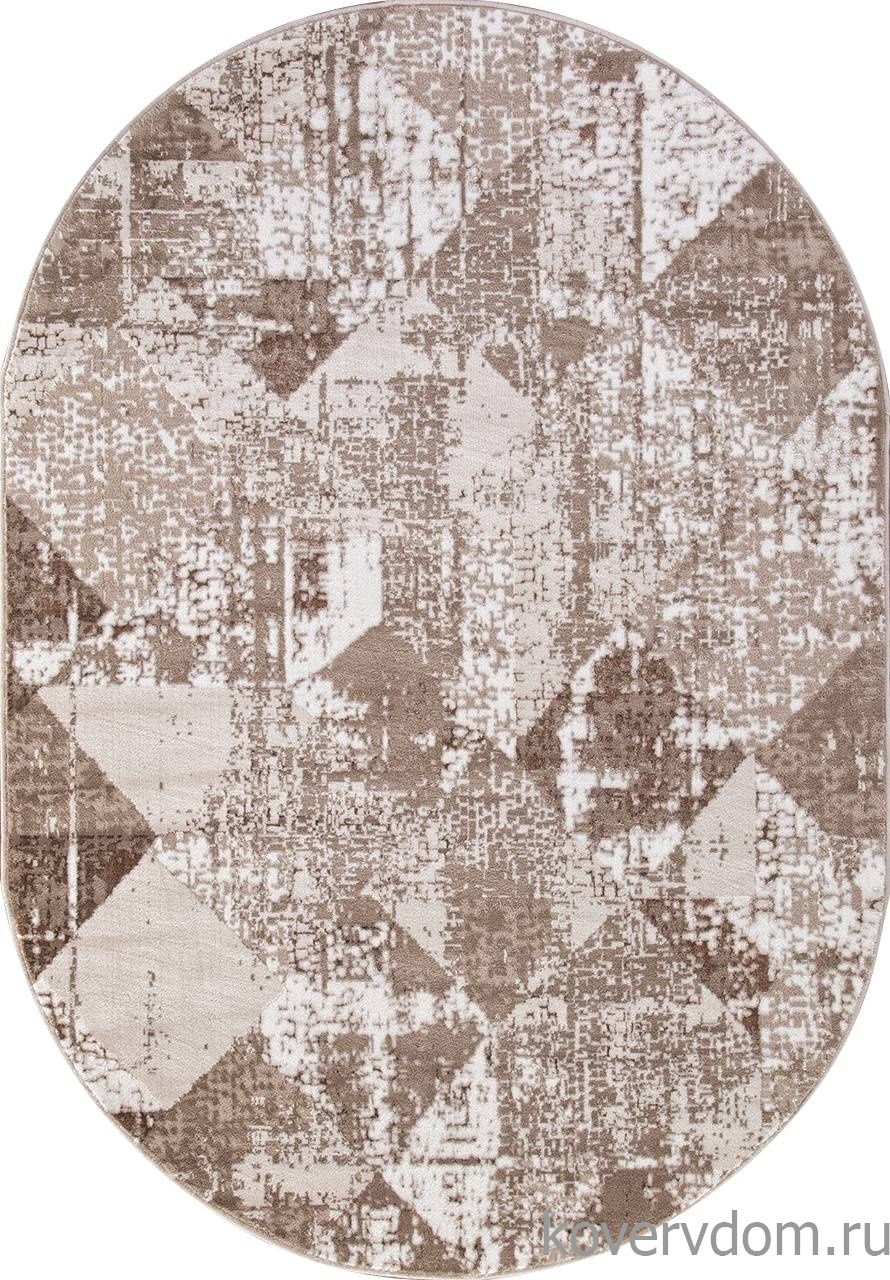 Ковер MARDAN 1237A VIZON SHRINK / BEIGE Овал Ковер MARDAN 1237A VIZON SHRINK / BEIGE Овал