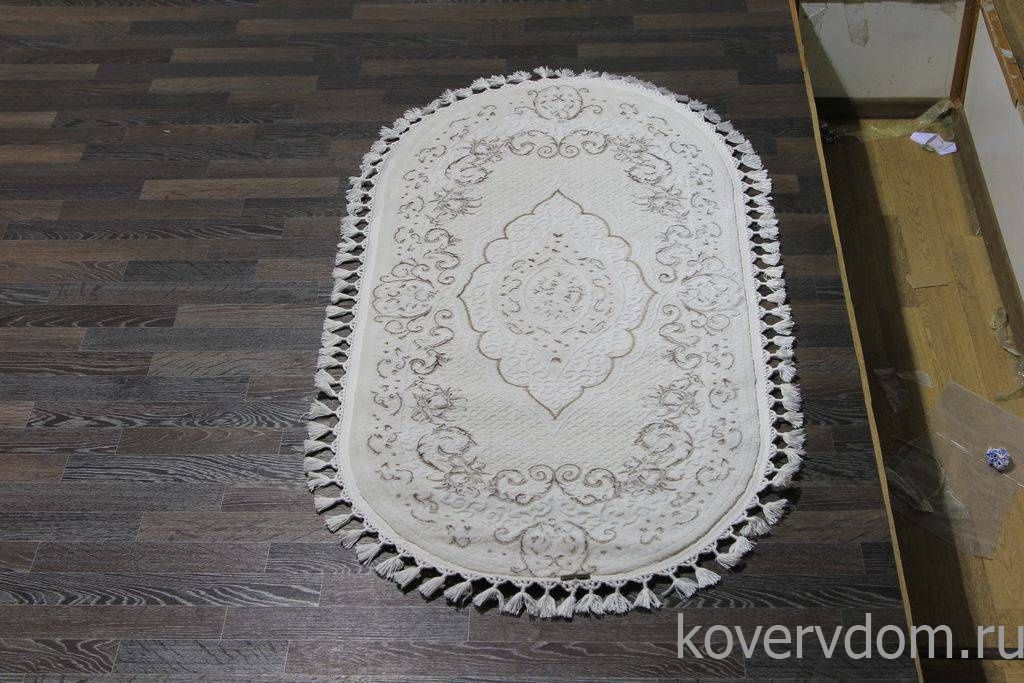Ковер HUNKAR 07857A BROWN / WHITE Овал