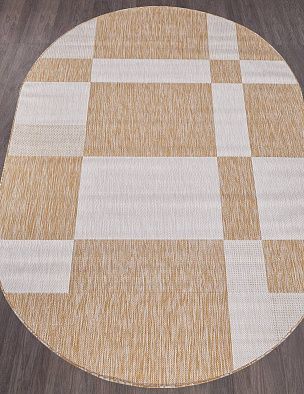 Ковер циновка ВЕГАС S005 BEIGE Овал