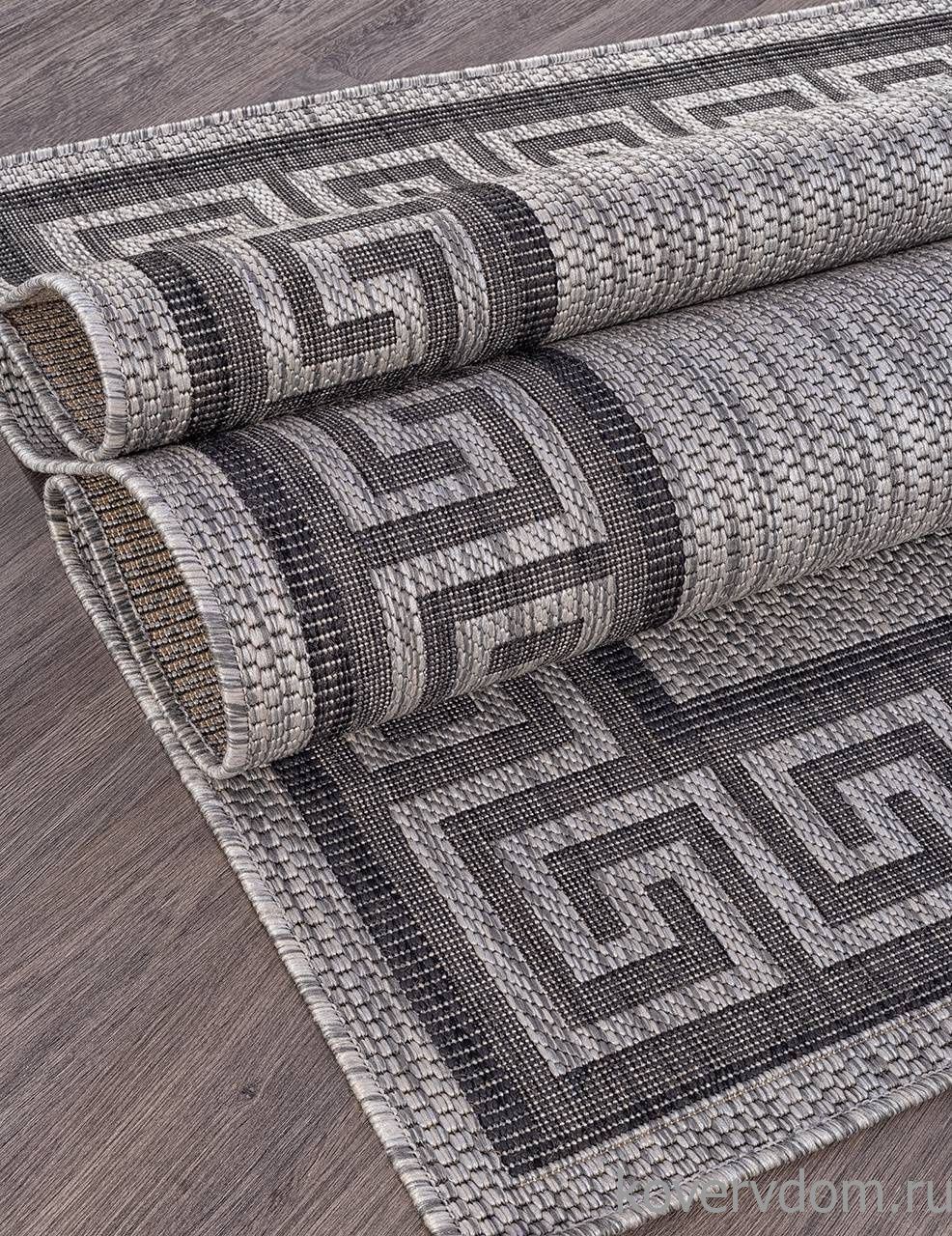 Ковер циновка VEGAS S002 GRAY-BLACK