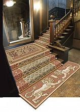 Композиция из ковров и ковровой дорожки на лестницу Тоскана