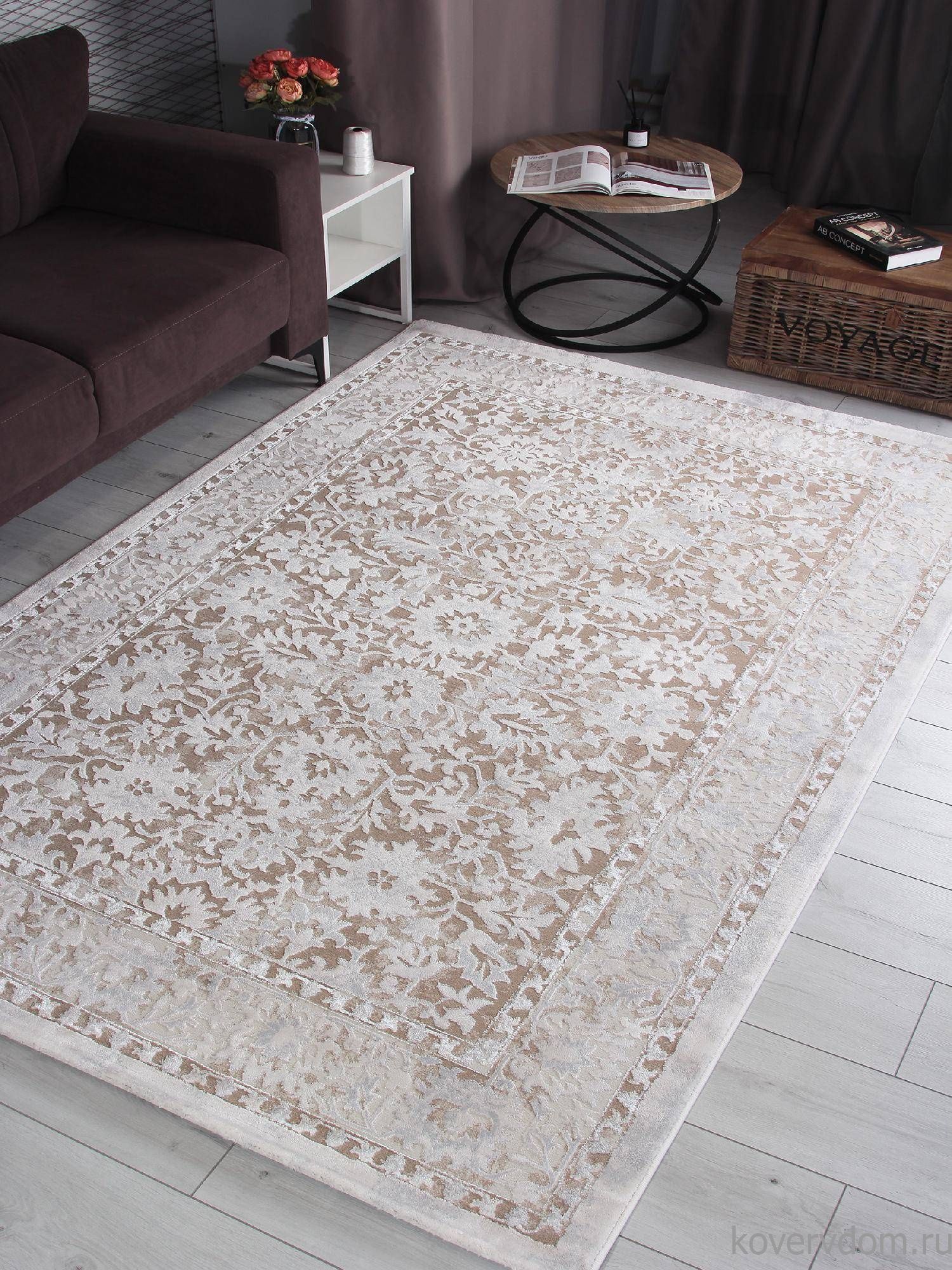 Ковер AMELI 9256A S.BEIGE / P.WHITE