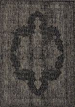 Ковер безворсовый-циновка KAIR-A S129 BLACK-GRAY
