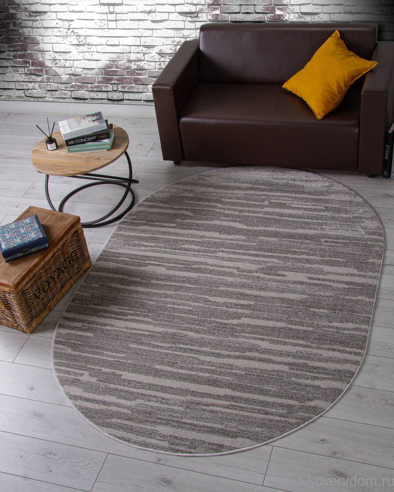 Ковер DIOS F441 LIGHT GRAY Овал Ковер DIOS F441 LIGHT GRAY Овал