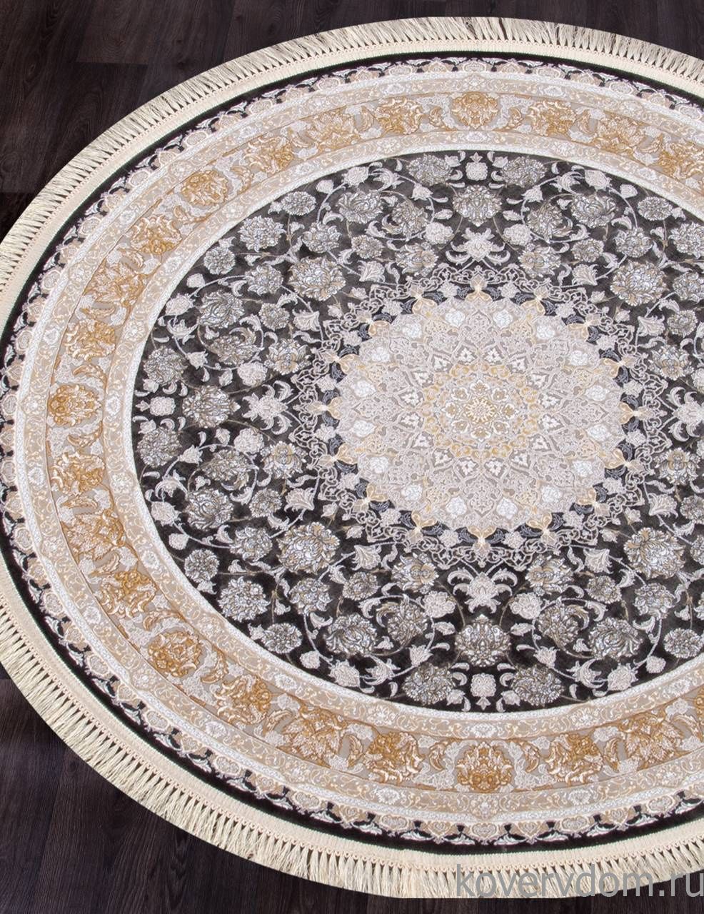 Ковер FARSI 1200 G142 DARK GRAY Круг