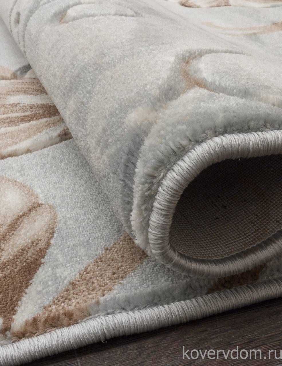 Ковер MEGA CARVING 1059 L.BLUE-BROWN Овал