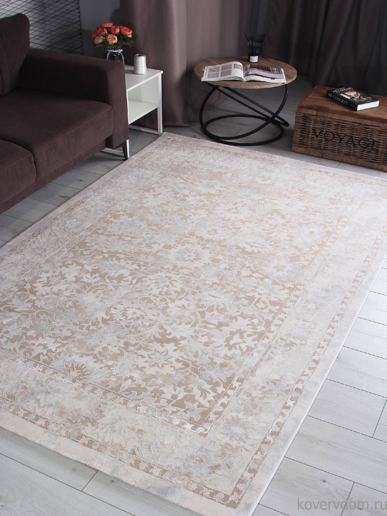 Ковер AMELI 9256A S.BEIGE / P.WHITE