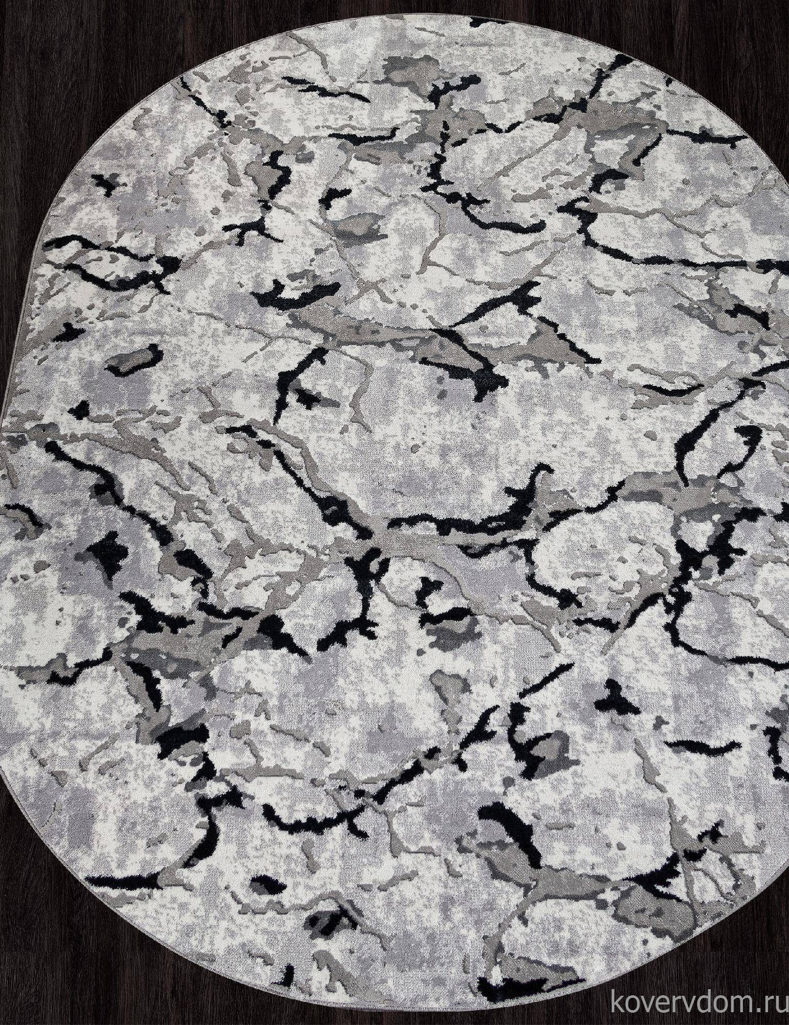 Ковер PALERMO F289 DARK GRAY Овал Ковер PALERMO F289 DARK GRAY Овал