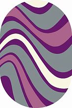 Овальный ковер розовый SUNRISE 2 V802 GRAY-LILAC Овал