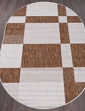 Ковер циновка VEGAS S005 CREAM-BROWN Овал