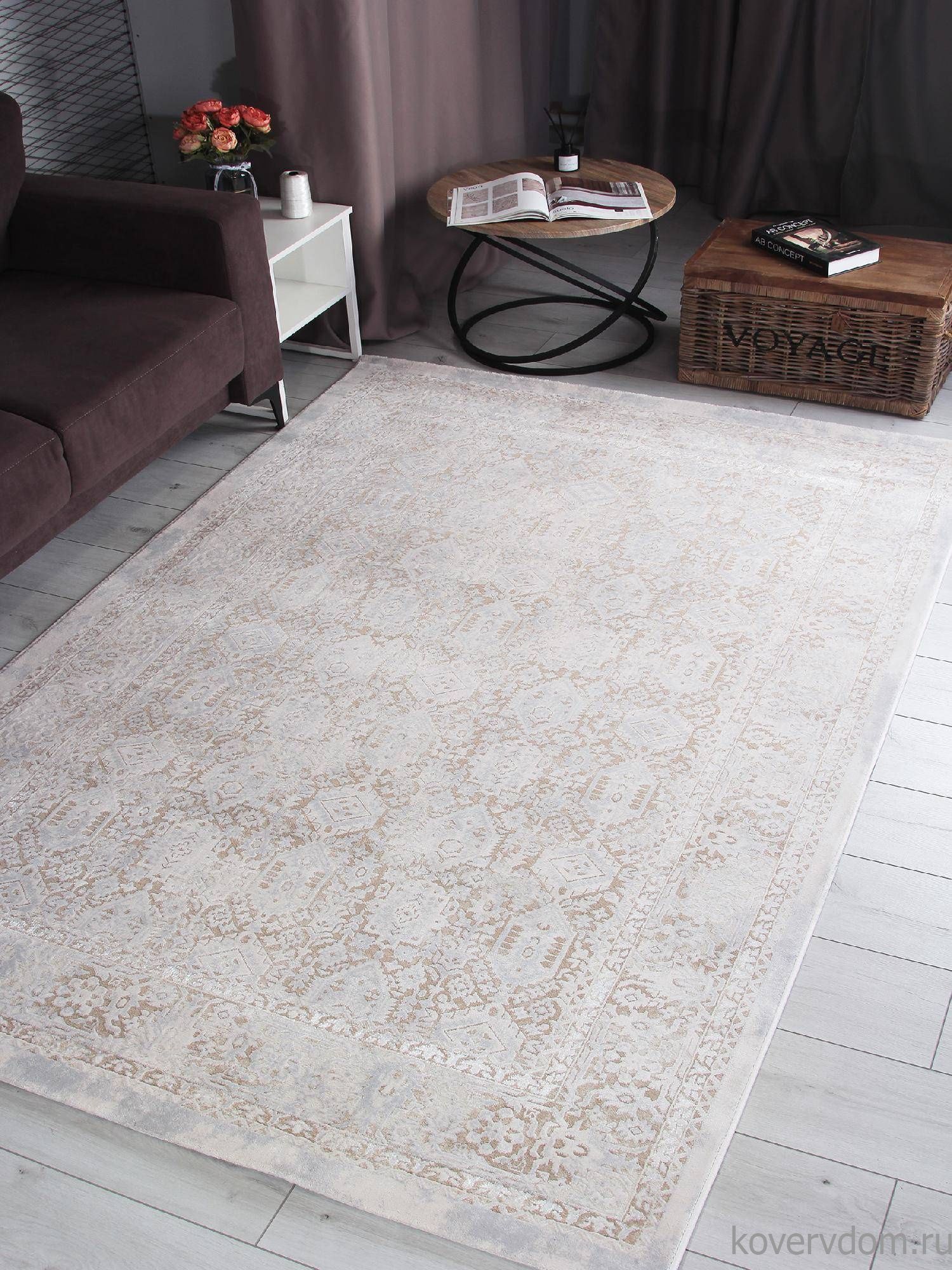 Ковер AMELI 9255A S.BEIGE / P.WHITE