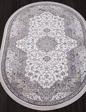 Ковер CASABLANKA 9755A WHITE / WHITE Овал